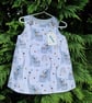 Age: 1-2yr Grey Elephant and Butterfly Dress. 