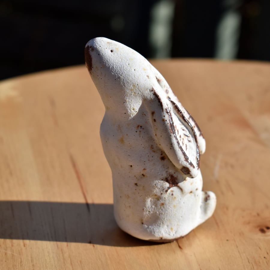 Ceramic Star-gazing Hare - white