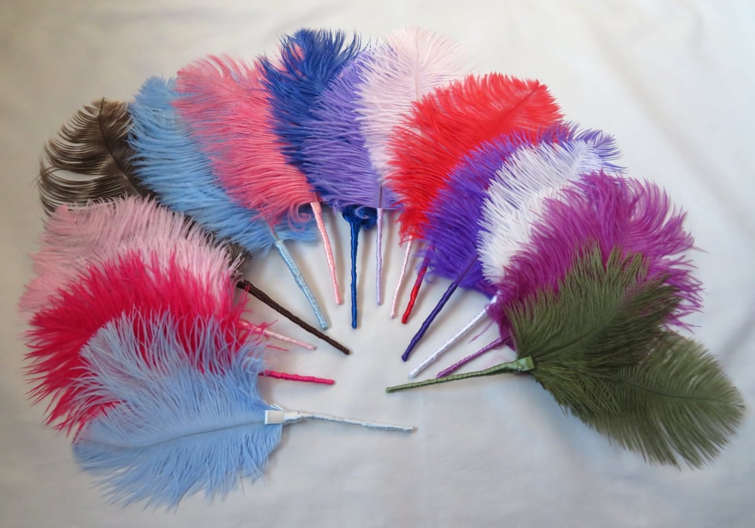 Regency-Inspired Ostrich Feather Hair Piece Plume for Weddings, Balls & Costume