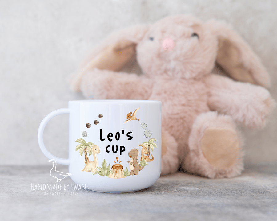 Childs dinosaur mug, Polymer unbreakable cup, My first mug, cup for toddlers