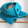 Cowl in Turquoise Aran Wool