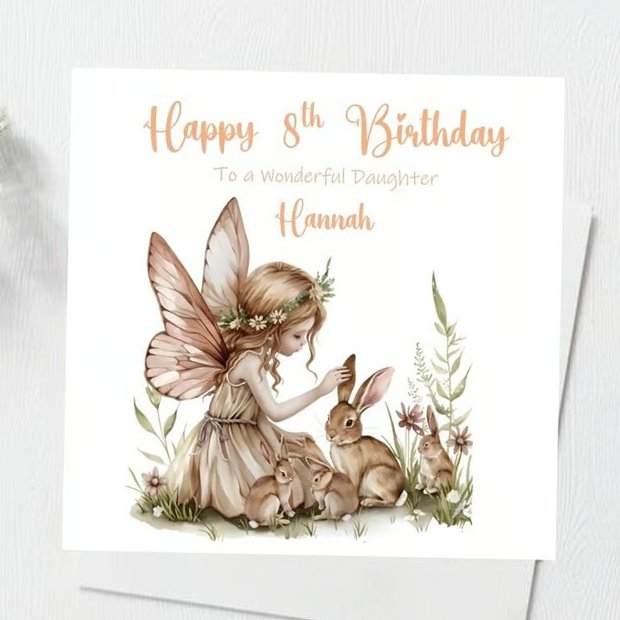Personalised Birthday card For Girl Happy Birthday Daughter Granddaughter Niece 