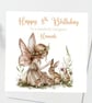 Personalised Birthday card For Girl Happy Birthday Daughter Granddaughter Niece  - Image 1