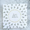 Bees handmade greeting card