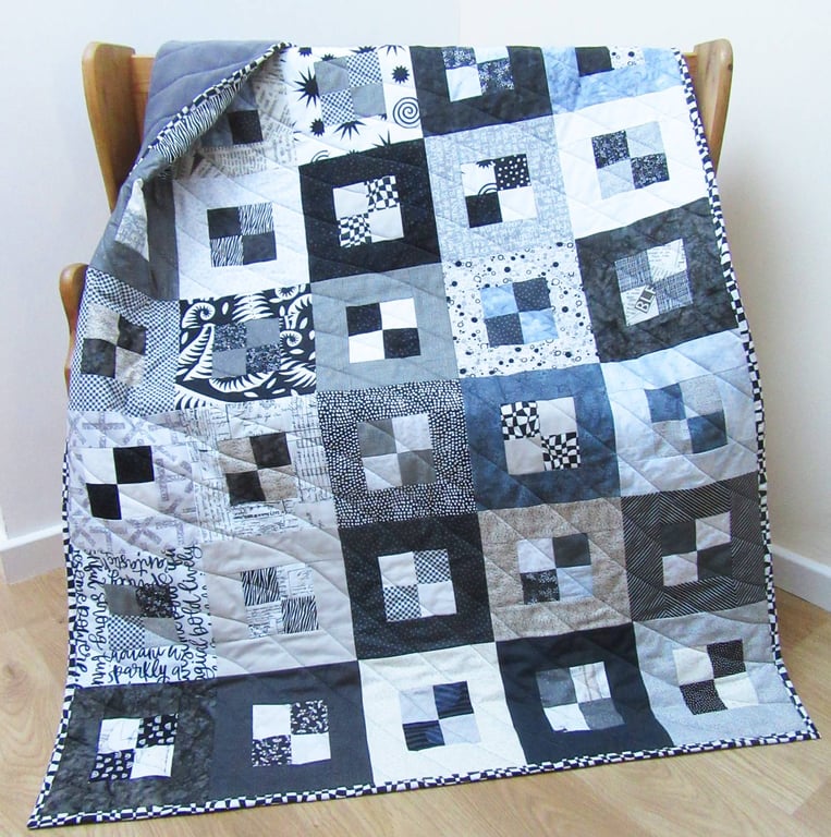 Fleece backed Patchwork Quilt