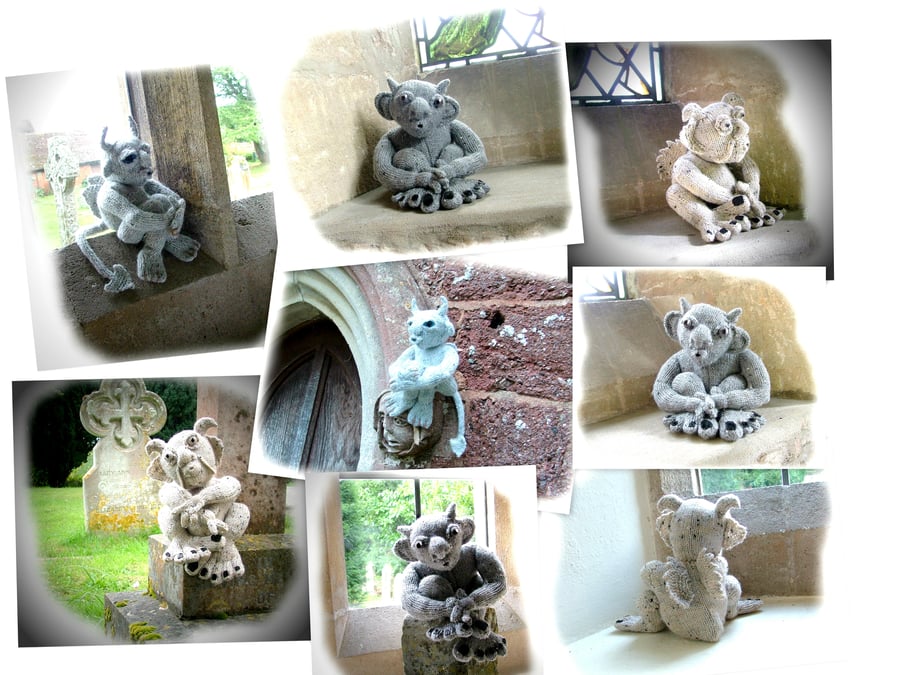 A GOTHIC OF GARGOYLES 4 toy knitting patterns