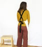 Unbleached Canvas Apron with Adjustable Crossback Ties No24 - Image 3