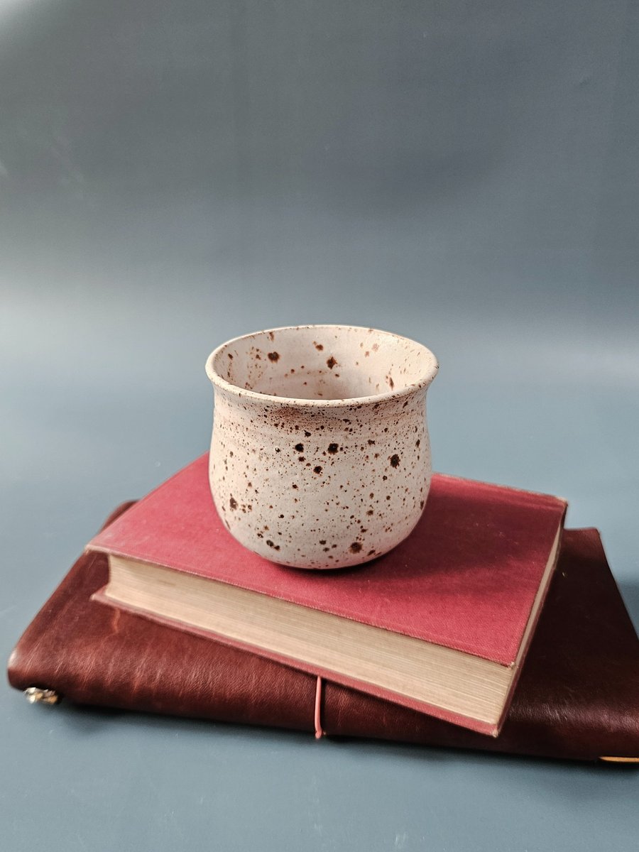 Handmade Handle-Less Ceramic Cup