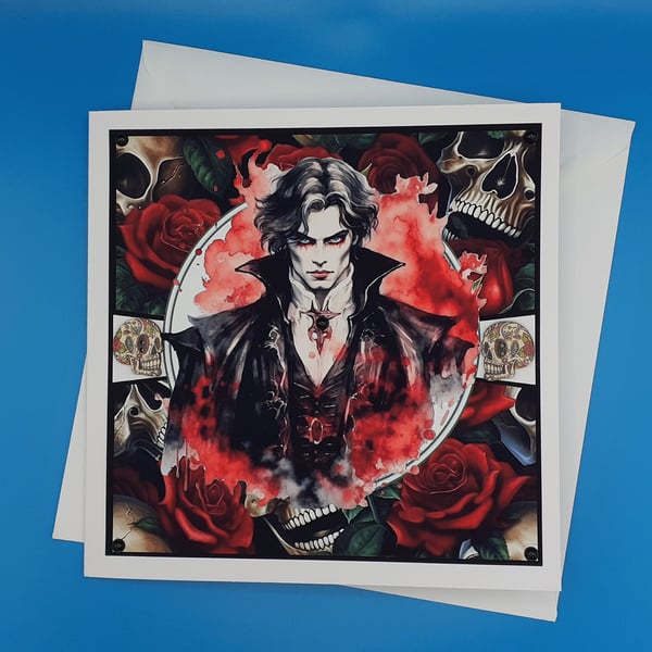 Gothic Birthday Card For Him, Large