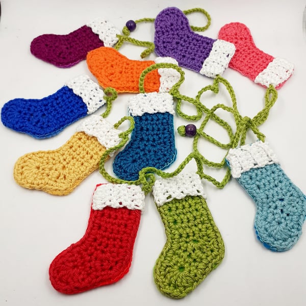 Crochet Stocking Mini Bunting 
