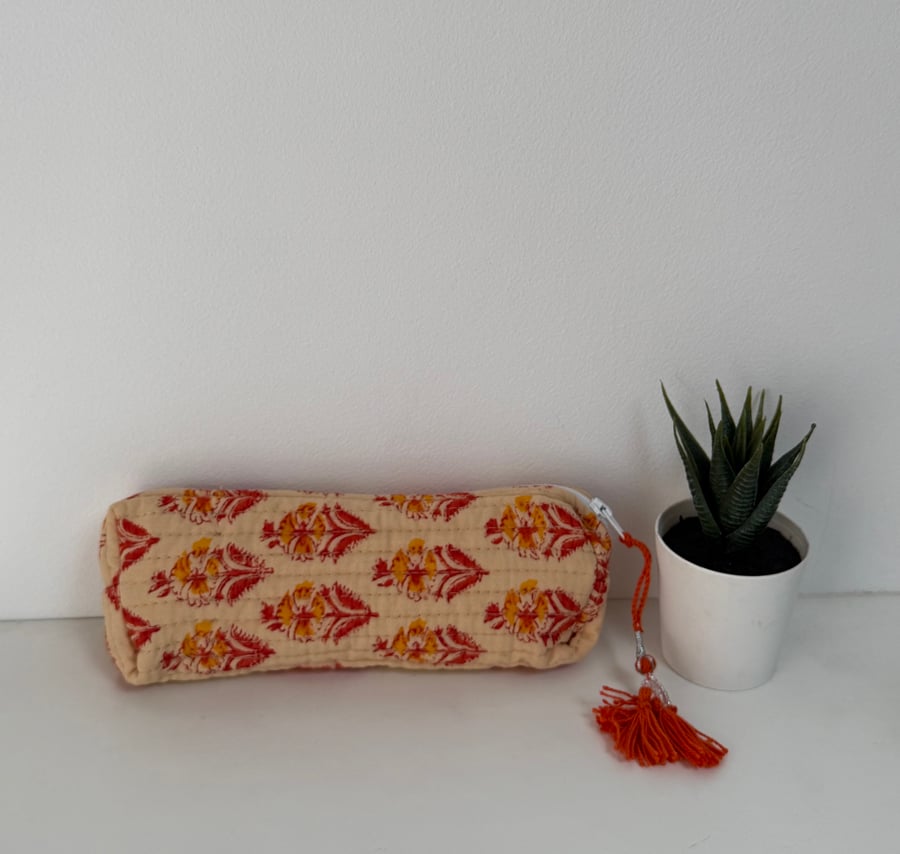 Handmade quilted Pencil Case