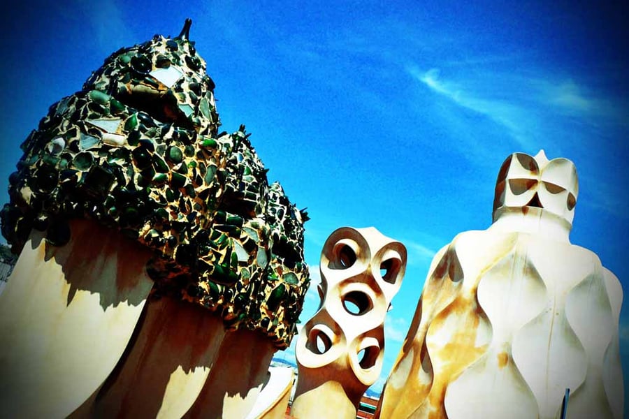 Casa Mila La Pedrera Barcelona Spain 18"x12" Print