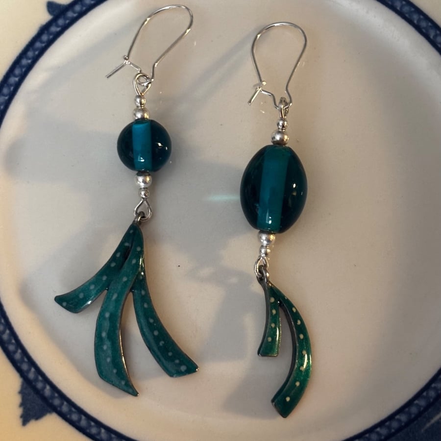 Asymmetrical upcycled earrings