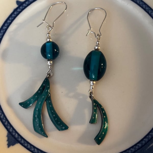 Asymmetrical upcycled earrings