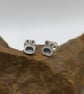 Sterling Silver Bunny Head Stud Earrings, Rabbit Earrings, 25th Anniversary Gift - Image 1