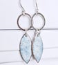 Enamel and Sterling Silver Dangle Earrings