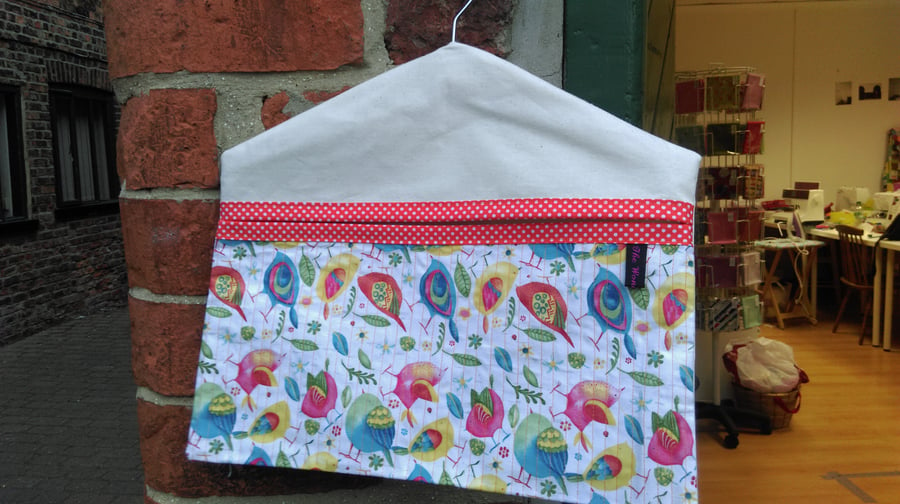 Birds Quilted Multi Use Bag - Pegs, Car Tidy, Nappy Holder etc.
