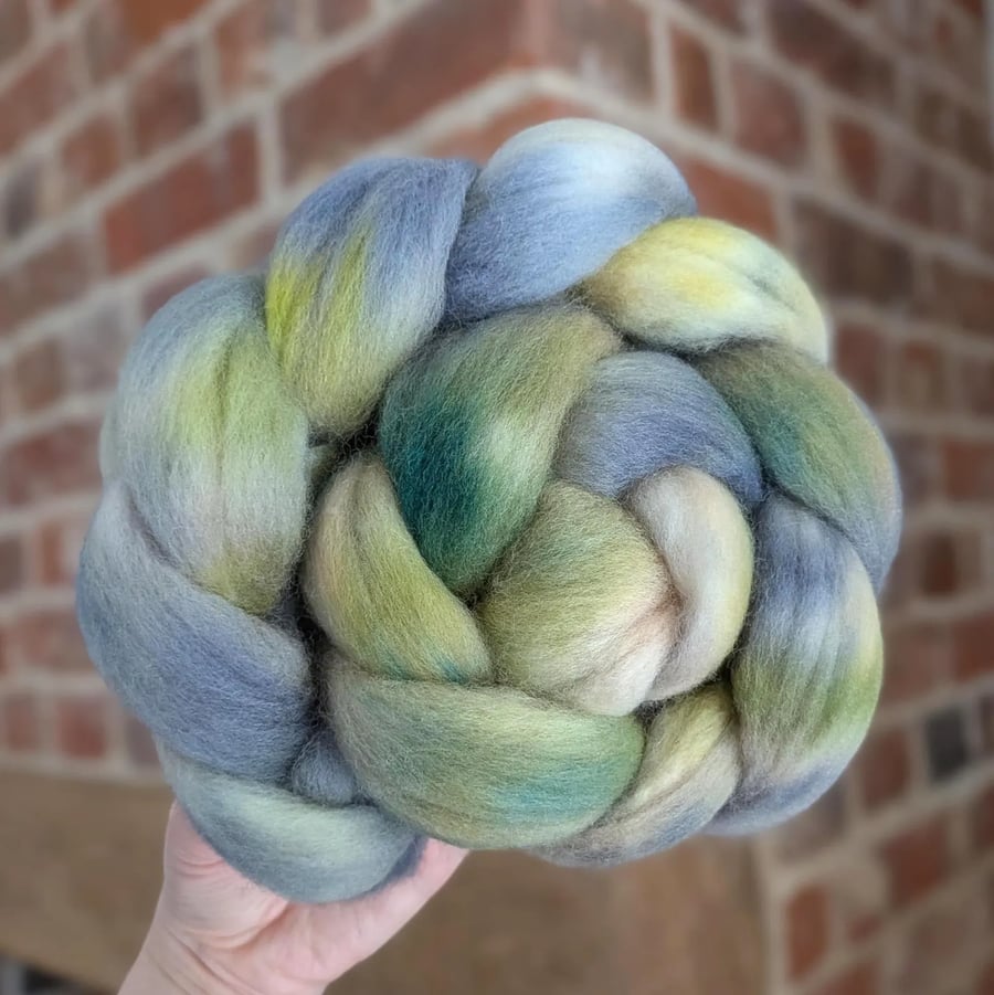 Hand Dyed Falkland Merino Top 104g Spinning Fibre - Meander
