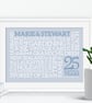 Personalised Silver Anniversary Word Art - AN254 - Image 2