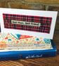 Happy Birthday Mum Card & Bookmark gift, Mother’s Day, Scottish tartan fabric - Image 3