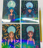 Set of 4 large wild swimming stickers