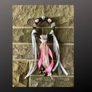 Witch Bells Chimes Wiccan Pagan Spell Ritual Talisman Fairycore Rose Quartz