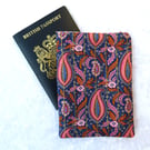 Liberty print passport pouch, Shabani Paisley design