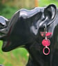 Seconds Sunday Statement, Mismatched, Long Dangle, Red Earrings  - Image 6