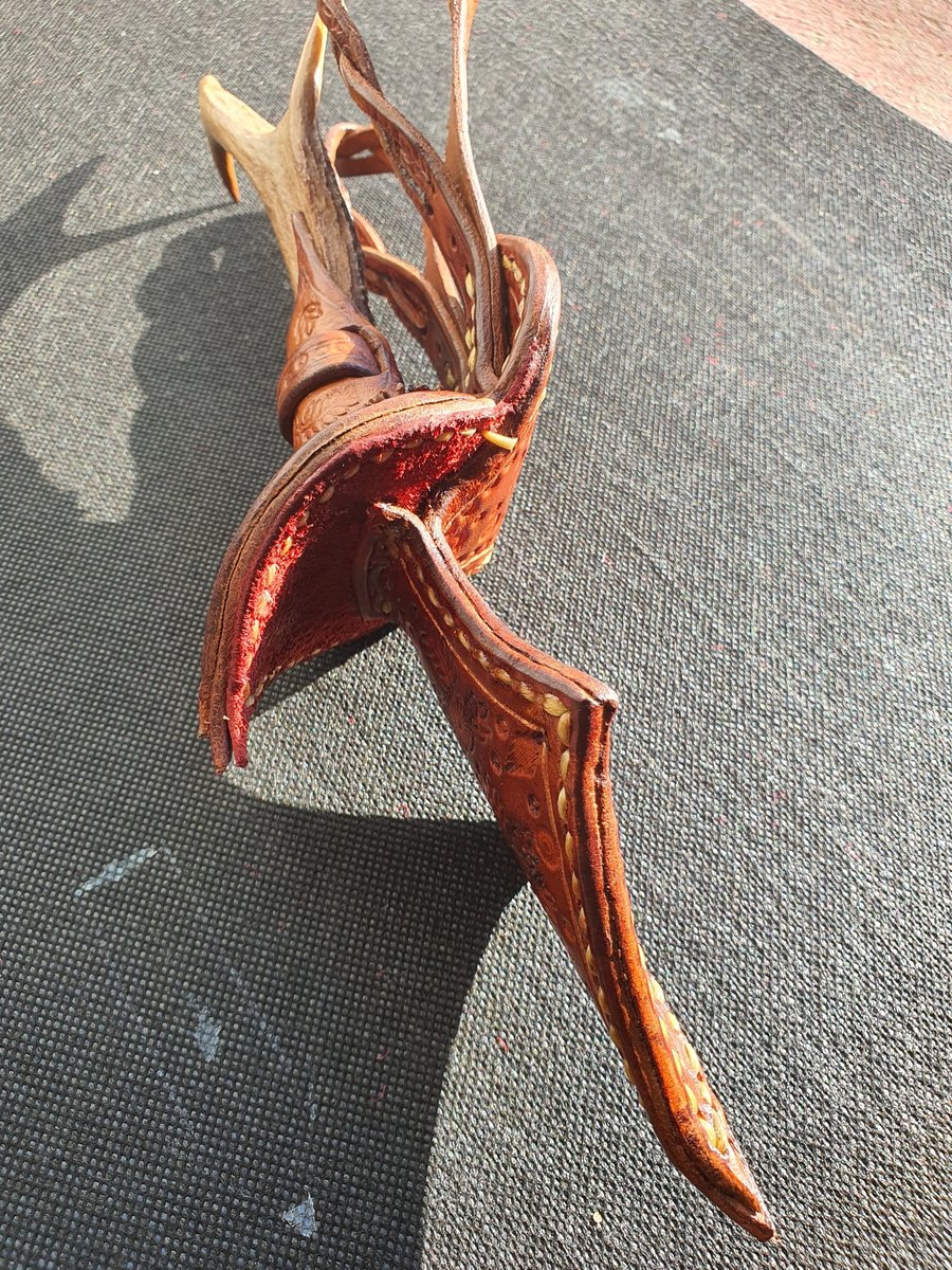 Embossed leather letter opener