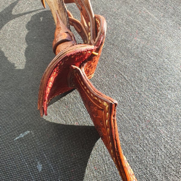 Embossed leather letter opener