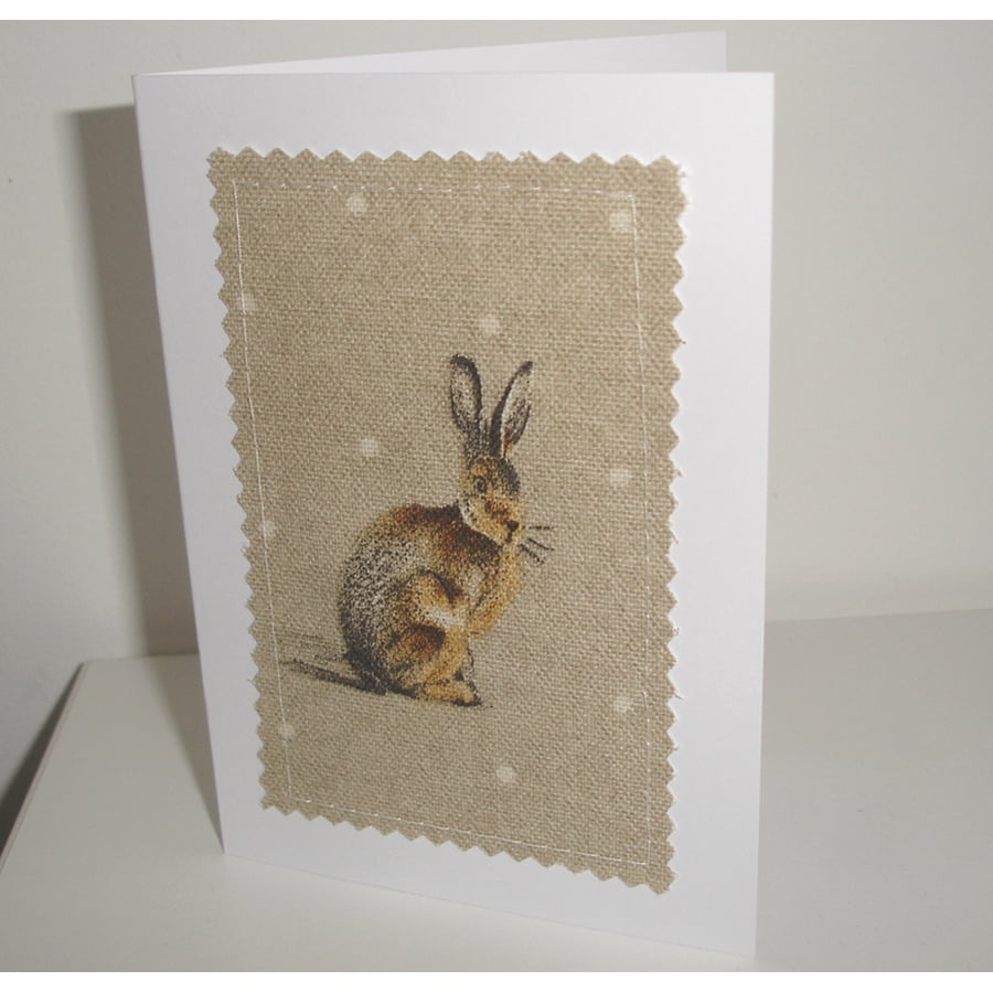 Pack of Four Hare Notelets Blank Cards Rabbit