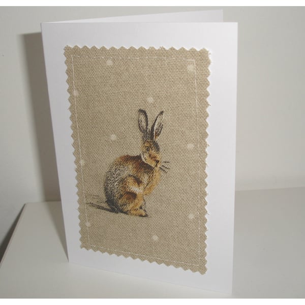 Pack of Four Hare Notelets Blank Cards Rabbit
