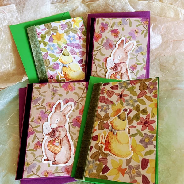 A set of 4 handmade Easter cards
