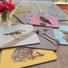 Selection of 4 Garden bird placemats collection, melamine, cork-backed