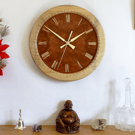 Designer made Wooden Wall Clock with a Burr Madrone Dial & Inlaid Sycamore Bezel