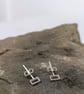 Sterling silver mini rectangle studs - Image 3