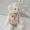 Nanuk, luxury mohair polar bear, dressed collectable teddy bear by Bearlescent 