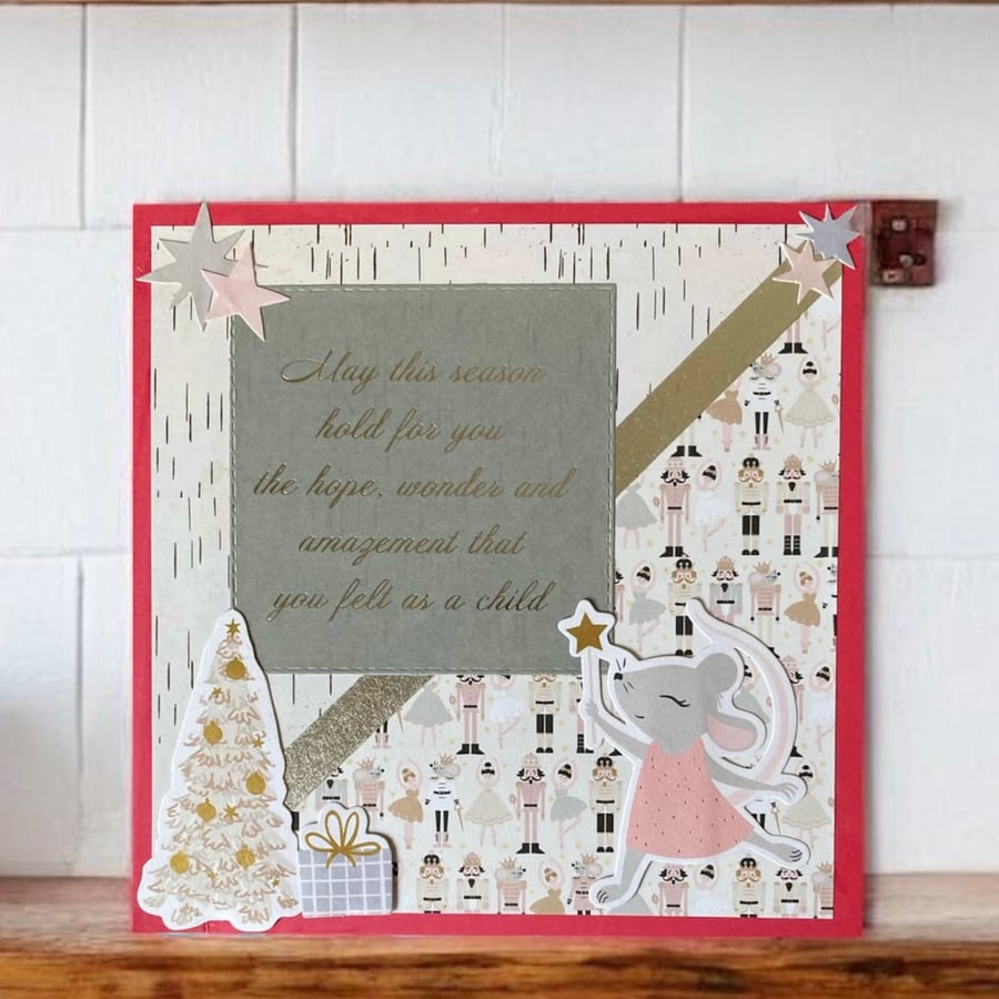 Christmas Card. Christmas Card with a mouse and lovely message.