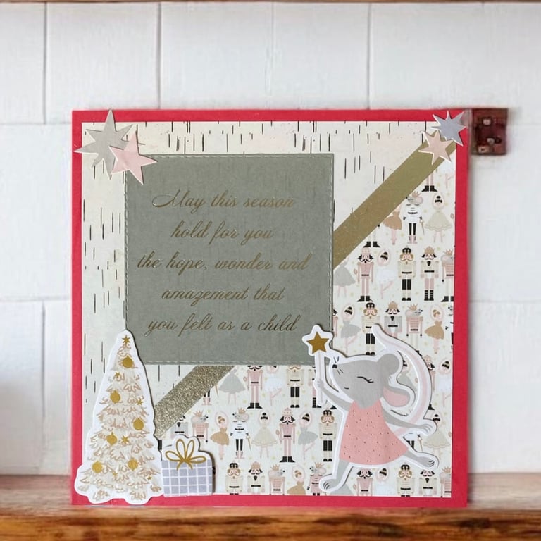 Christmas Card. Christmas Card with a mouse and lovely message.