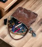 Handbag - Copper Brown Leather Shoulder Bag with Chain - Mother’s Day Gift  - Image 5