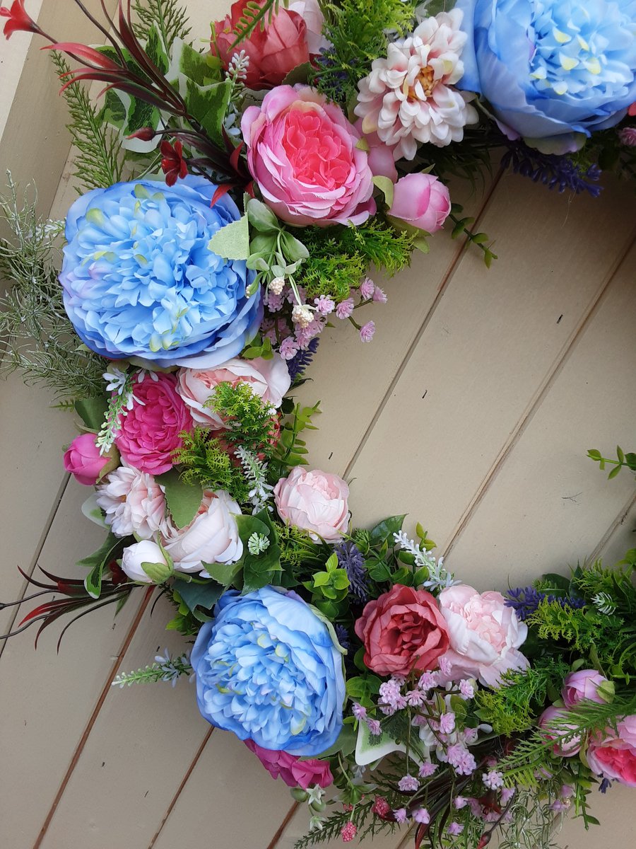 Ocean.. 46cm blues, pink's. Door wall table grave weddings. 
