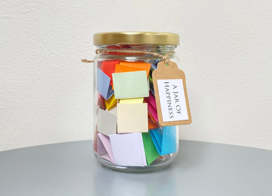 Jar of Happiness, 50 Positive Uplifting Affirmation Quotes, Pick Me Up Gift