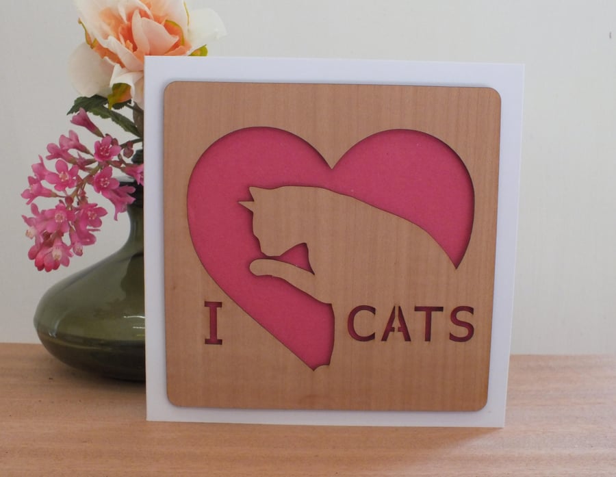 The "I Love Cats" Greetings Card 