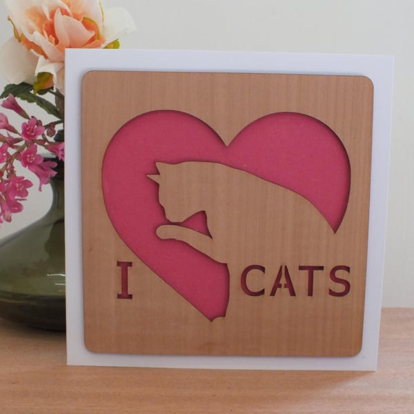 The "I Love Cats" Greetings Card 