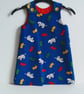 Age 2 years, needlecord dress, A line dress, pinafore, dress, dogs, spotty dog - Image 1