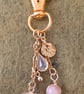 Handmade Rose Quartz Bag Charm