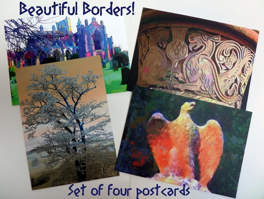 Beautiful Borders - Set of Four Postcards
