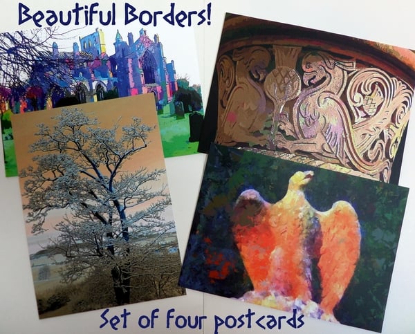 Beautiful Borders - Set of Four Postcards