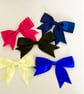 5 Satin ribbon bows 8cm choice of colours 