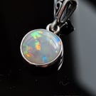 11mm 2.5ct free form CP Olympic opal set in 925 sterling silver